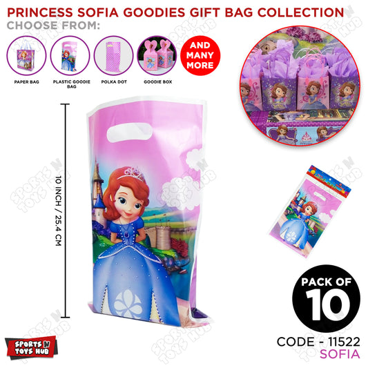 Princess Sofia Goodies Gift Bags - 10 Pcs