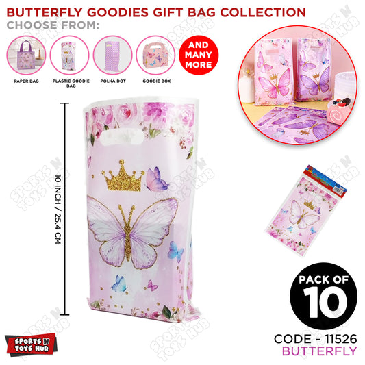 Butterfly Goodies Gift Bags - 10 Pcs