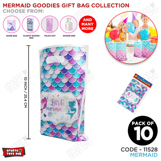 Mermaid Goodies Gift Bags - 10 Pcs
