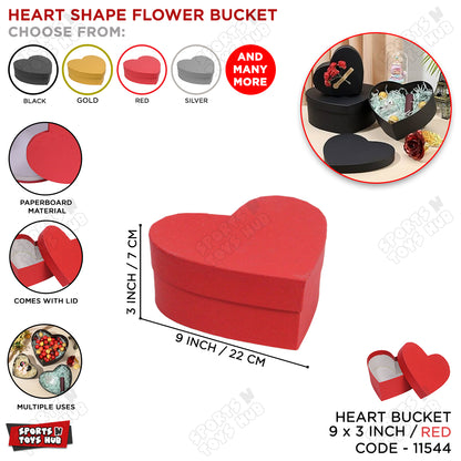 High Quality Cardboard Heart Shape Paper Flower Bouquet Bucket Gift Boxes with Lid Collection