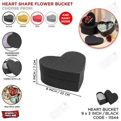 High Quality Cardboard Heart Shape Paper Flower Bouquet Bucket Gift Boxes with Lid Collection