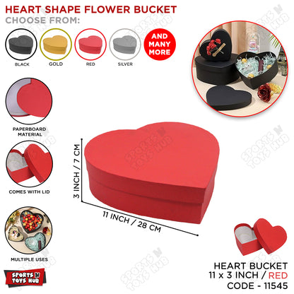 High Quality Cardboard Heart Shape Paper Flower Bouquet Bucket Gift Boxes with Lid Collection