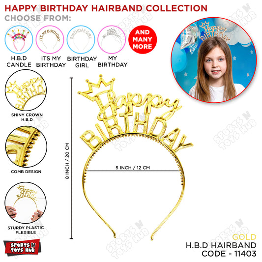 Happy Birthday Hairband Crown Collection