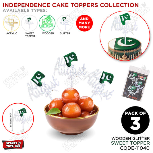 14 August Wooden Sweet Topper