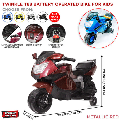 Twinkle T88 Battery Operated Electric Ride On Sport Bike For Kids