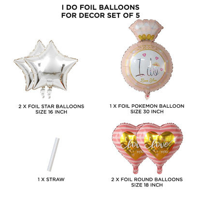 Engagement Ring Foil Balloon Set