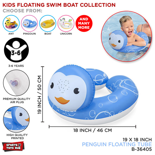 Bestway Cartoon Character Penguin Shape Swimming Ring Tube