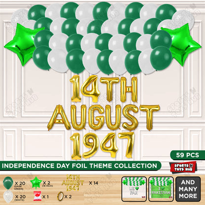 14 August 1947 Foil Letters Theme Collection