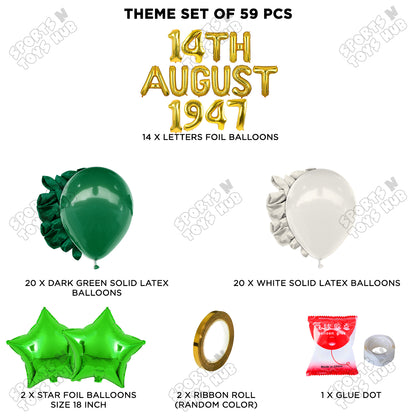 14 August 1947 Foil Letters Theme Collection