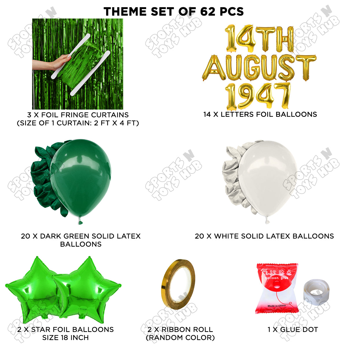 14 August 1947 Foil Letters Theme Collection