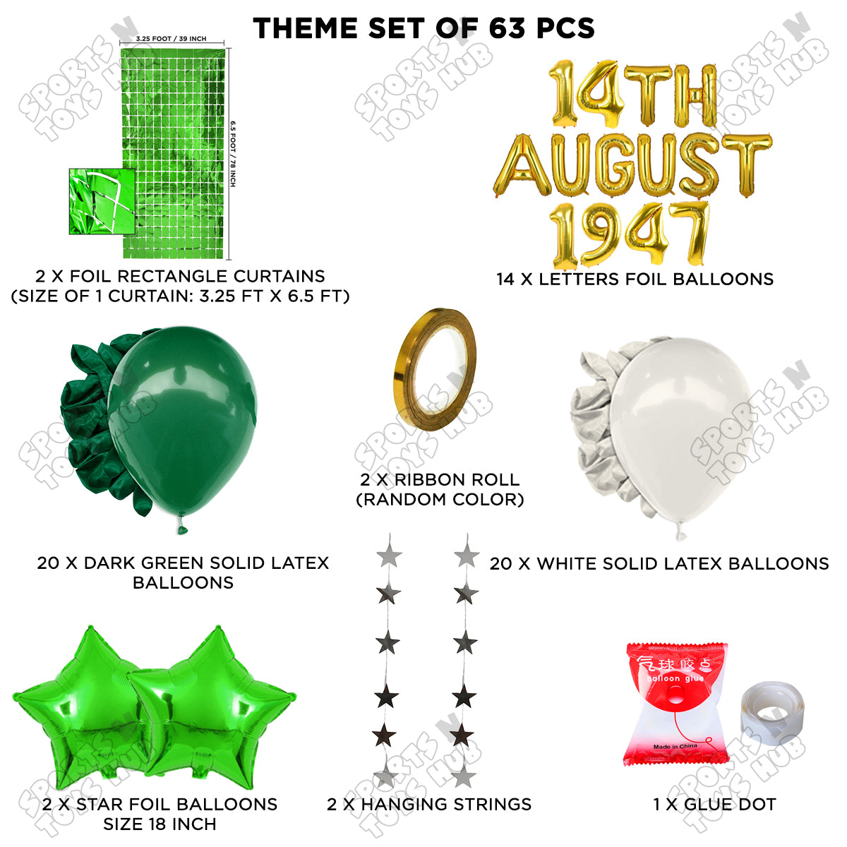 14 August 1947 Foil Letters Theme Collection