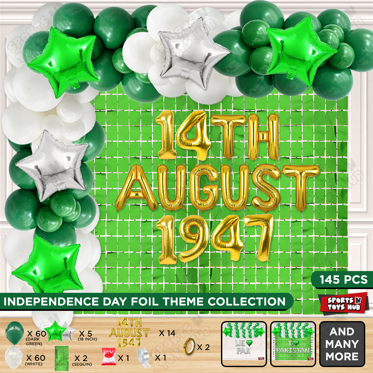 14 August 1947 Foil Letters Theme Collection