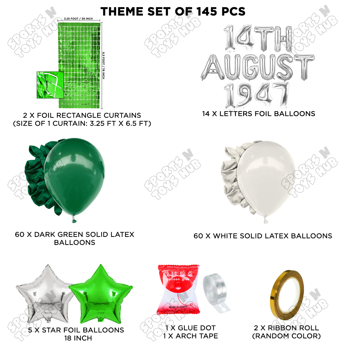 14 August 1947 Foil Letters Theme Collection