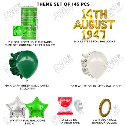 14 August 1947 Foil Letters Theme Collection