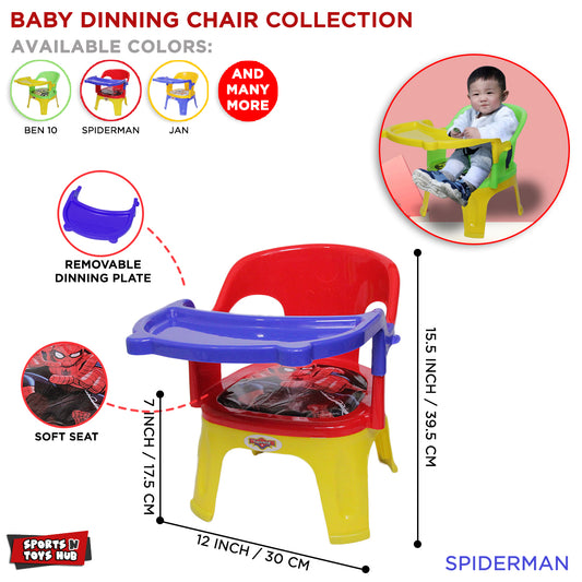 Spiderman Printed Infant Baby Dinning Chair