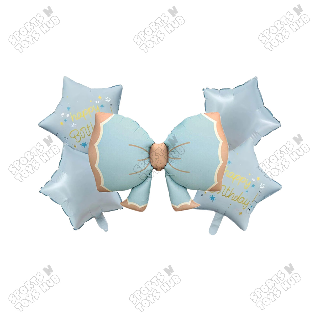 Pastel Matte Bow Pack Of 5 Foil Balloon Set