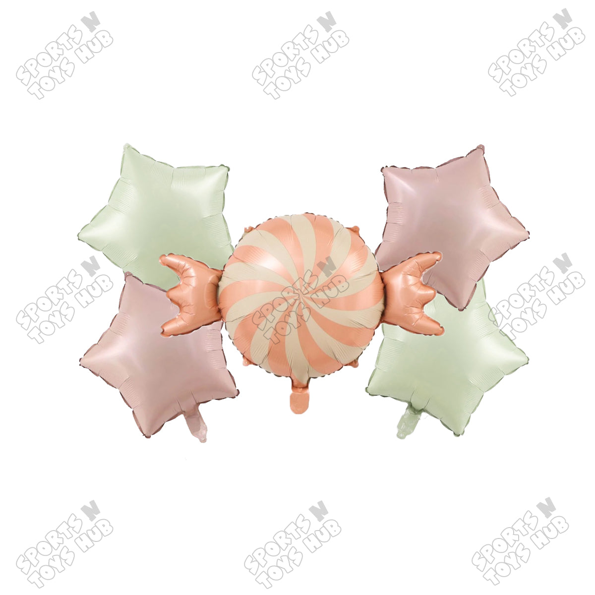 Pastel Matte Candy Pack Of 5 Foil Balloon Set
