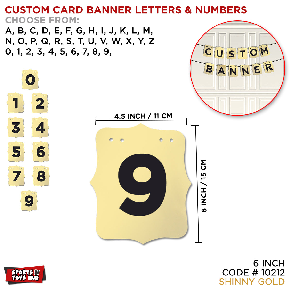 Custom Shiny Card Banner Number Collection