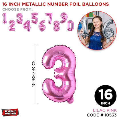 16 Inch Pink Number Foil Balloon