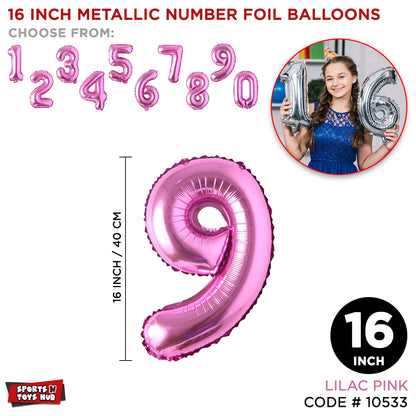 16 Inch Pink Number Foil Balloon