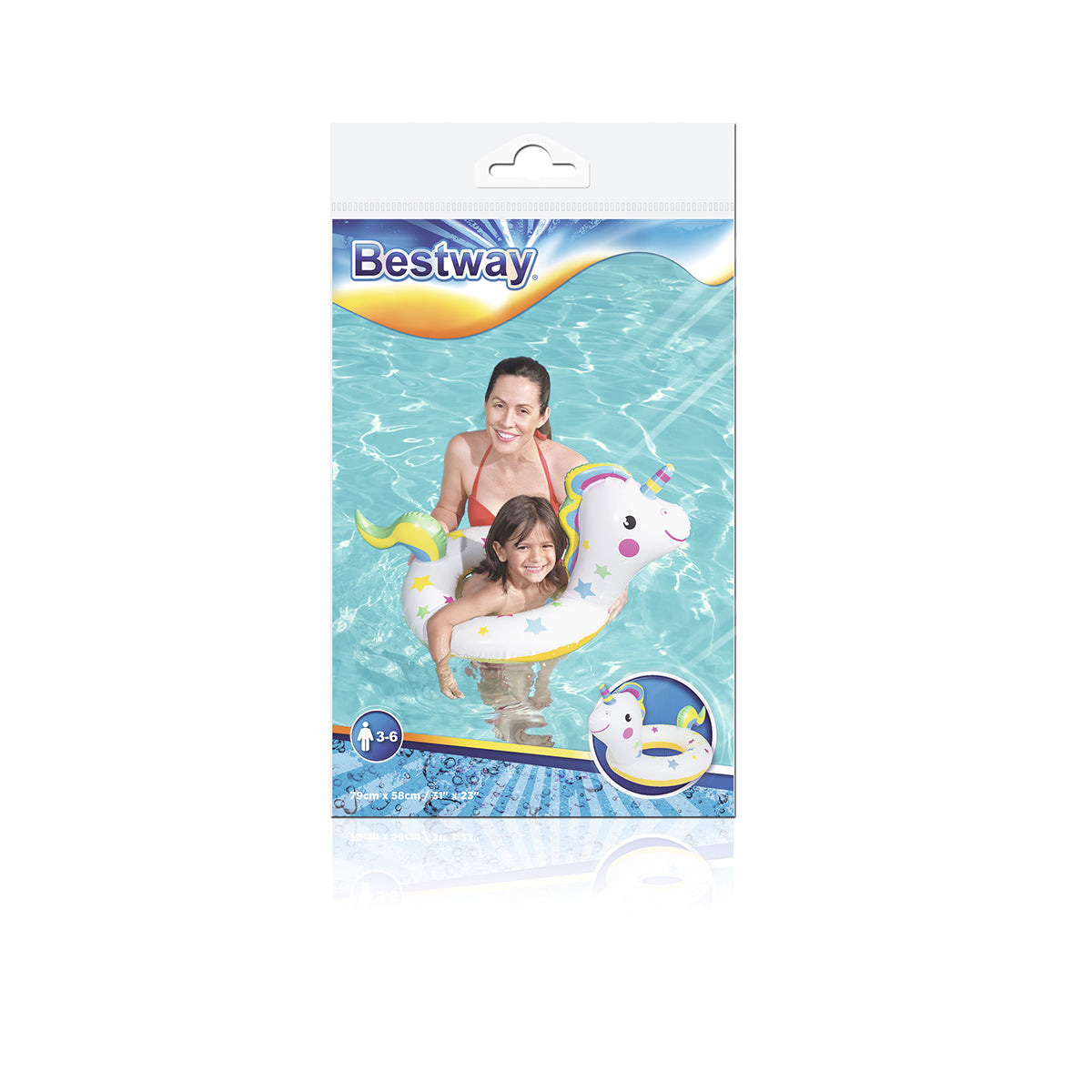 Bestway Cartoon Character Unicorn Shape Swimming Ring Tube
