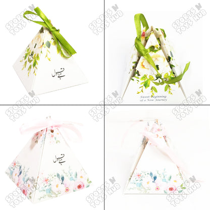 Whispering Florals Pyramid Favor Box