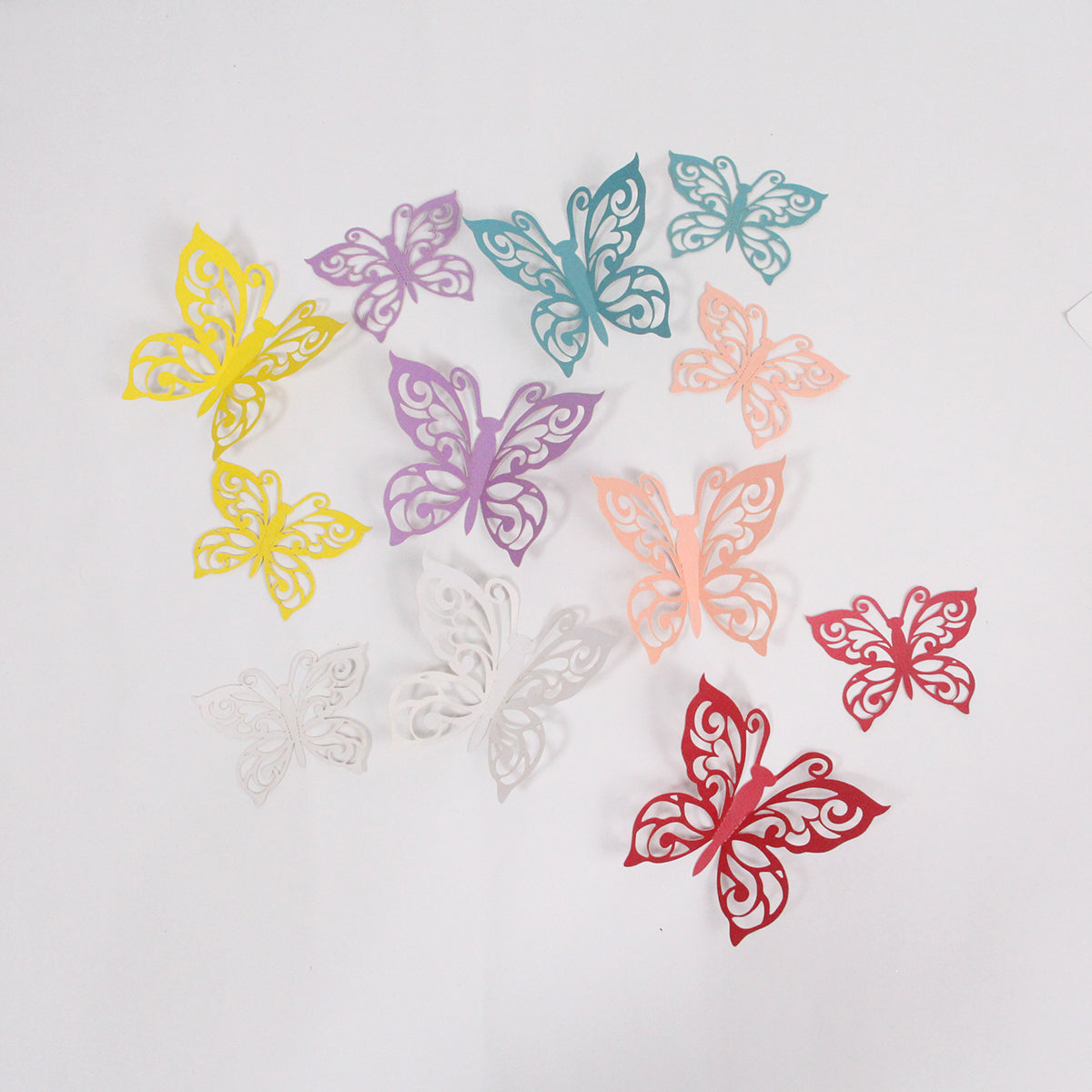 3D Matte Butterfly Wall Decor Set – Multi Color Assorted Butterfly Wall Stickers for Home Decoration
