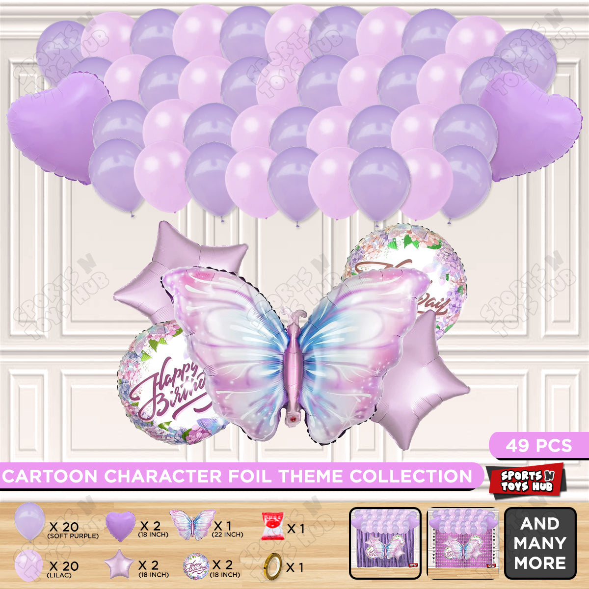 Butterfly Foil Balloon Garland Theme
