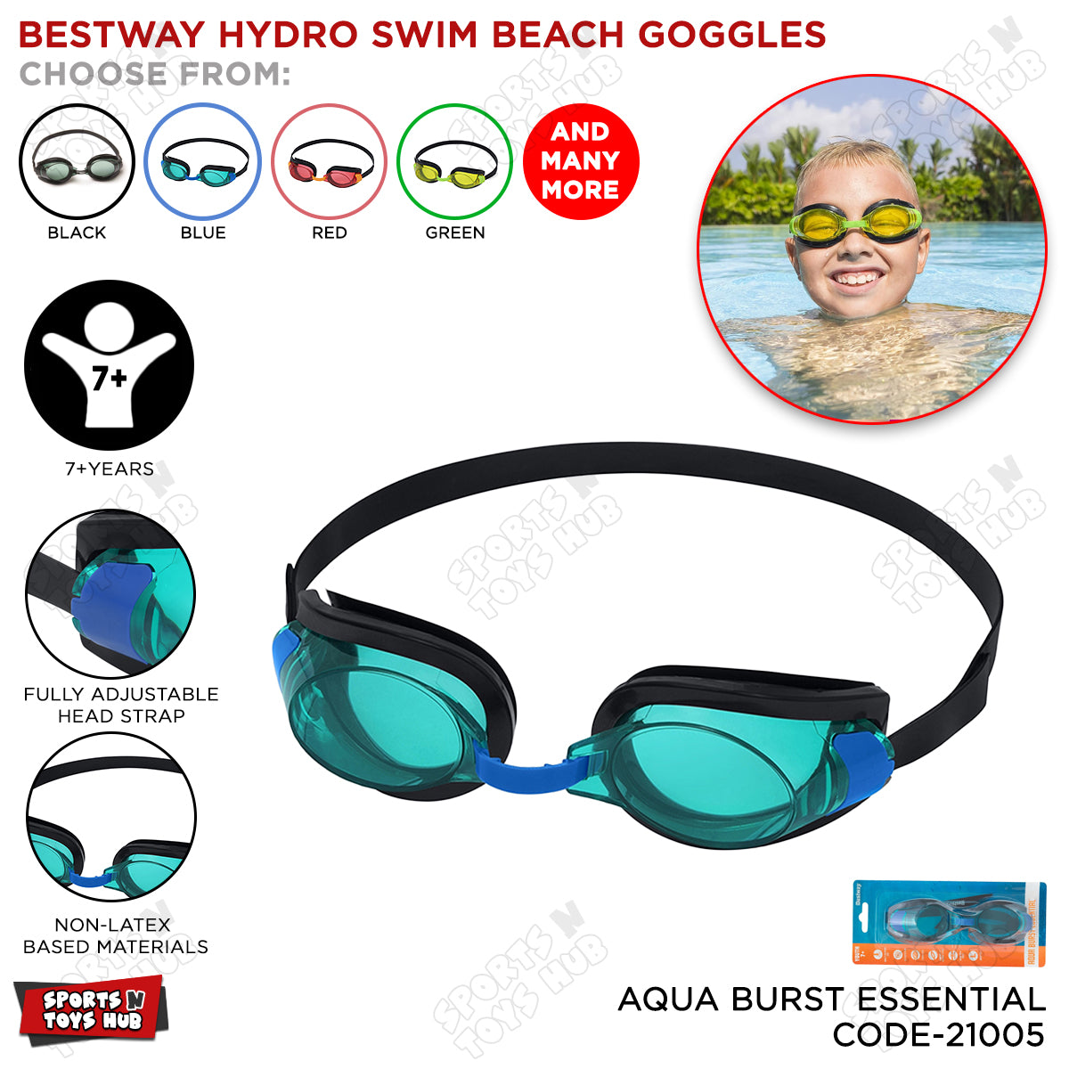 Bestway Hydro-Swim Focuse Goggles Collection - 21005