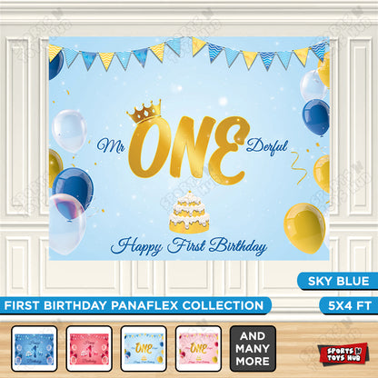 First Birthday Panaflex Collection - Blue