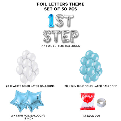 1st Step Foil Letter Theme Without Curtain