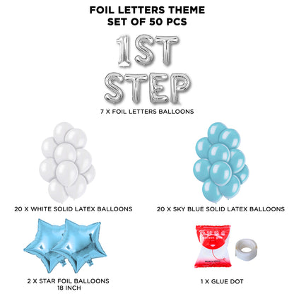 1st Step Foil Letter Theme Without Curtain
