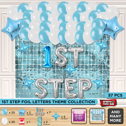 1st Step Foil Letter Theme With Rectangle Curtain