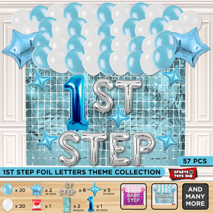1ST Step Foil Letter Theme With Rectangle Curtain
