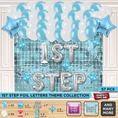 1st Step Foil Letter Theme With Rectangle Curtain
