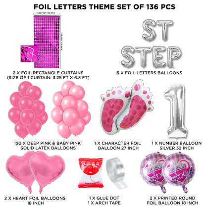 1ST Step Foil Letter Arch Theme