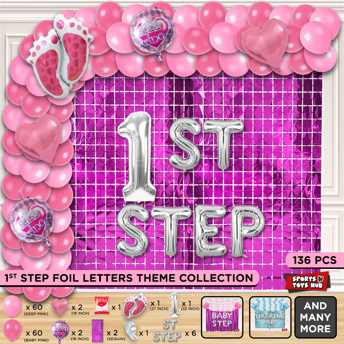 1ST Step Foil Letter Arch Theme