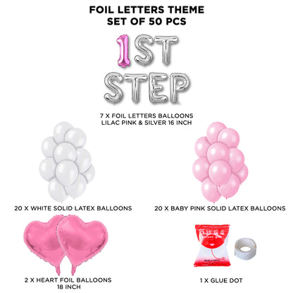 1st Step Foil Letter Theme Without Curtain