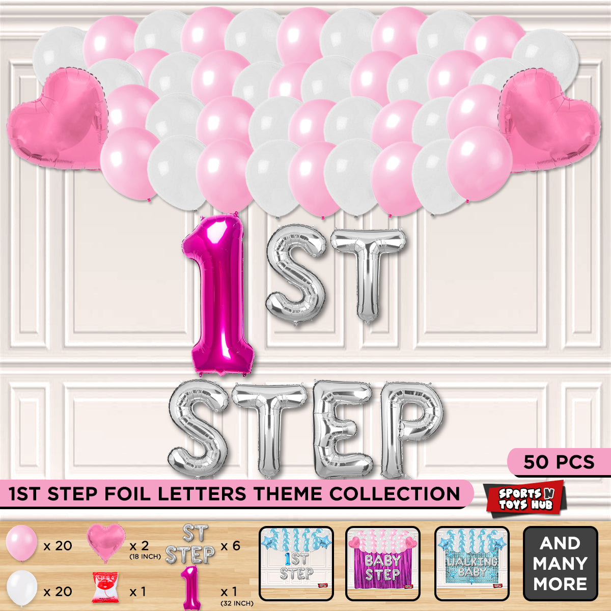 1ST Step Foil Letter Theme Without Curtain