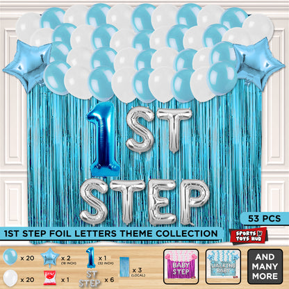 1ST Step Foil Letter Theme With Curtain