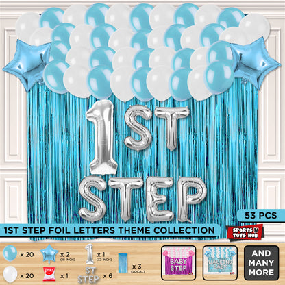 1ST Step Foil Letter Theme With Curtain