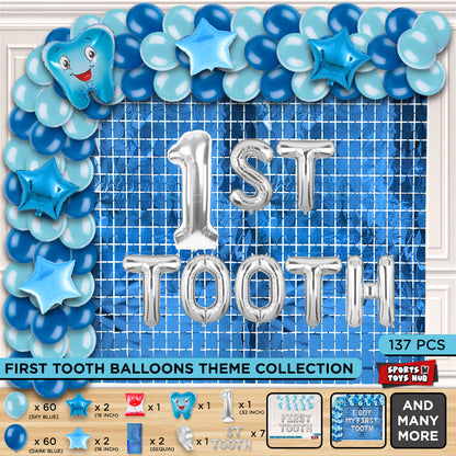 1st Tooth Foil Letters Arch Theme