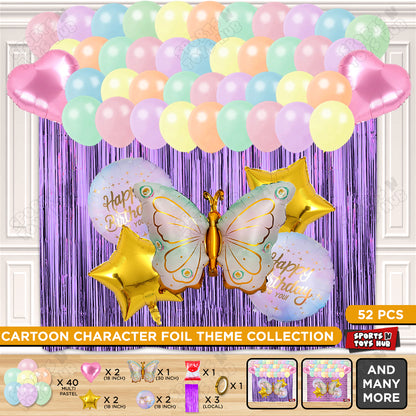 Butterfly Wing Pattern Foil Balloon Set Theme
