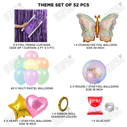 Butterfly Wing Pattern Foil Balloon Set Theme