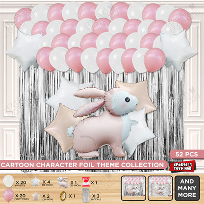 4D Standing Bunny Rabbit Character Foil Balloon Theme