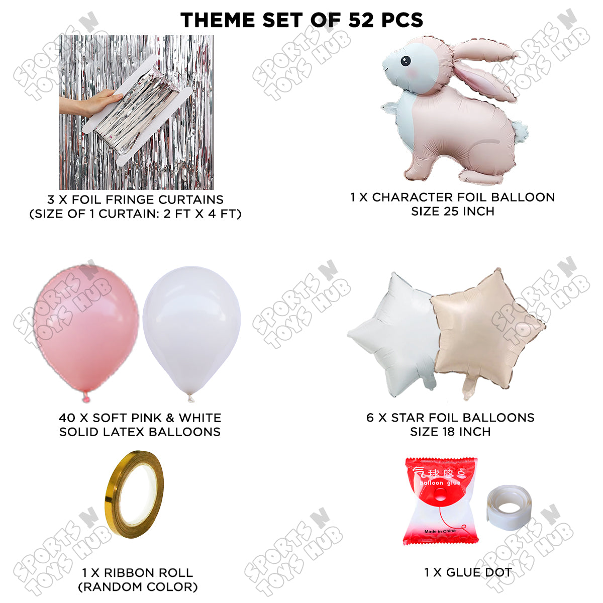 4D Standing Bunny Rabbit Character Foil Balloon Theme