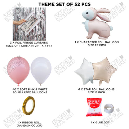 4D Standing Bunny Rabbit Character Foil Balloon Theme