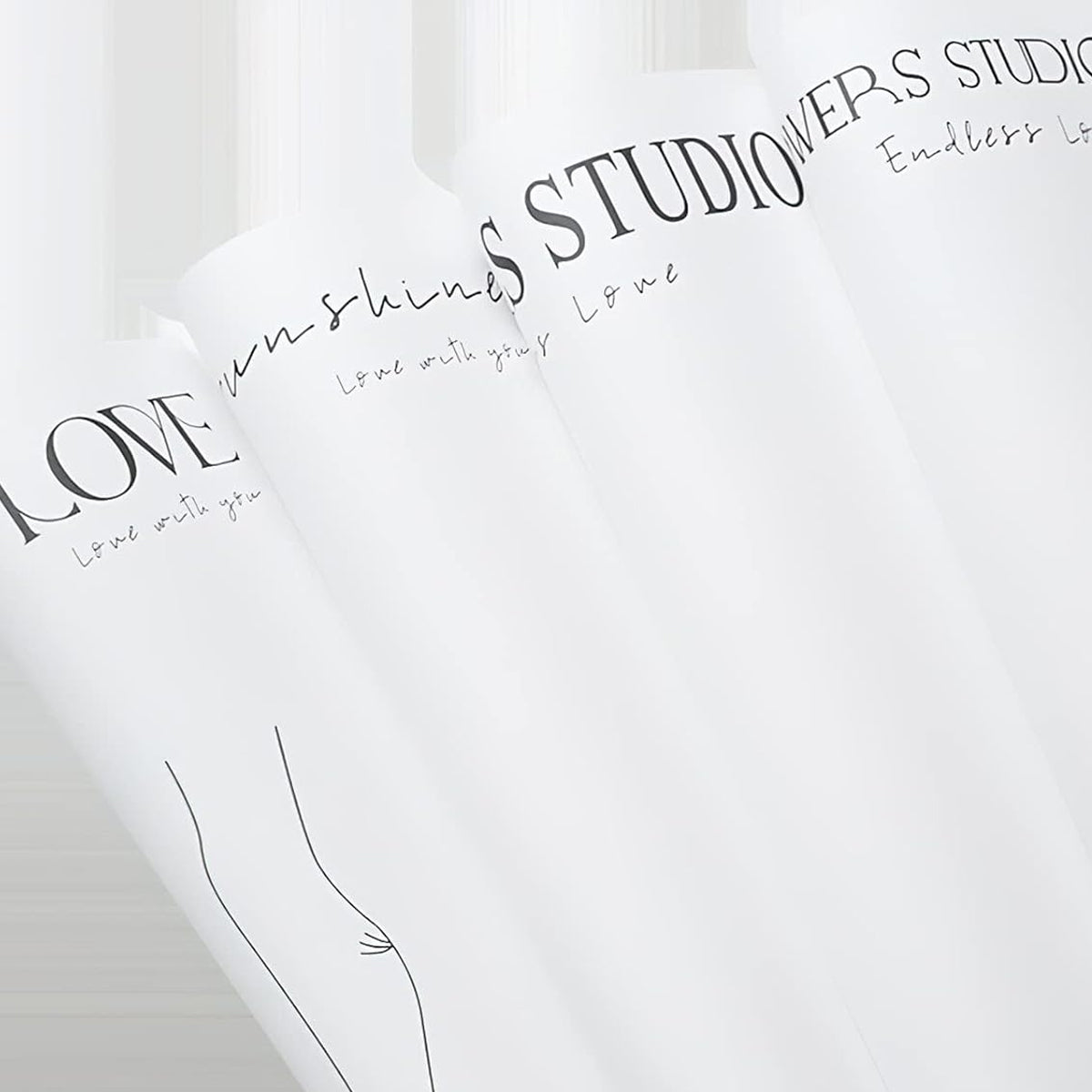 Happy Day White BOPP Flower Wrapping Sheets Pack of 20 – Waterproof Floral Bouquet Wrap for Fresh Flowers, Wedding Decorations, Florist Supplies, Gift Wrapping & Flower Packaging