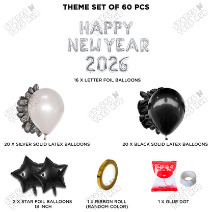 Happy New Year 2026 Foil Letter Theme Collection