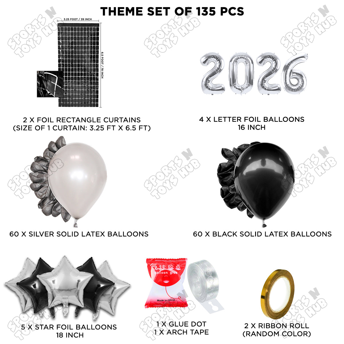 16 Inch - 2026 Number Theme Collection